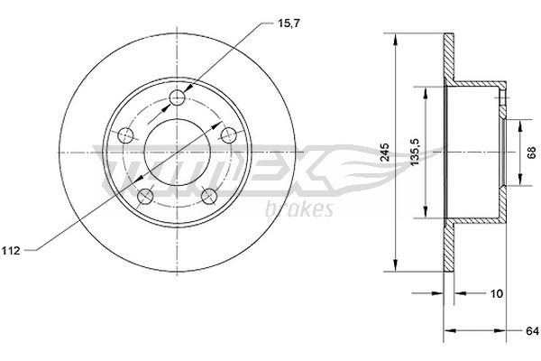 TOMEX Brakes Bremsscheibe